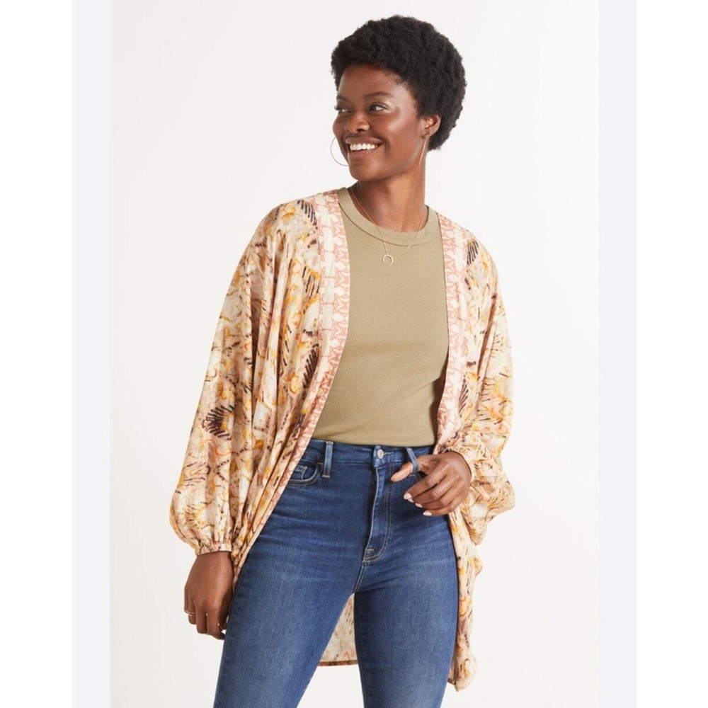 Tolani Kimono‎ One Size Sahara Wrap Open Front Top Bohemian Evereve
